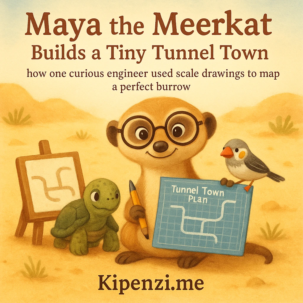 Maya the Meerkat Builds a Tiny Tunnel Town - how one curious engineer used scale drawings to map a perfect burrow